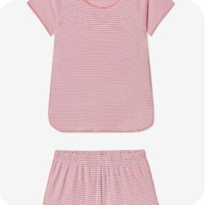 Pink Striped Pajama Set with Relaxed Fit